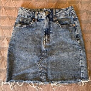 Wild Fable Distressed Denim Mini Skirt
